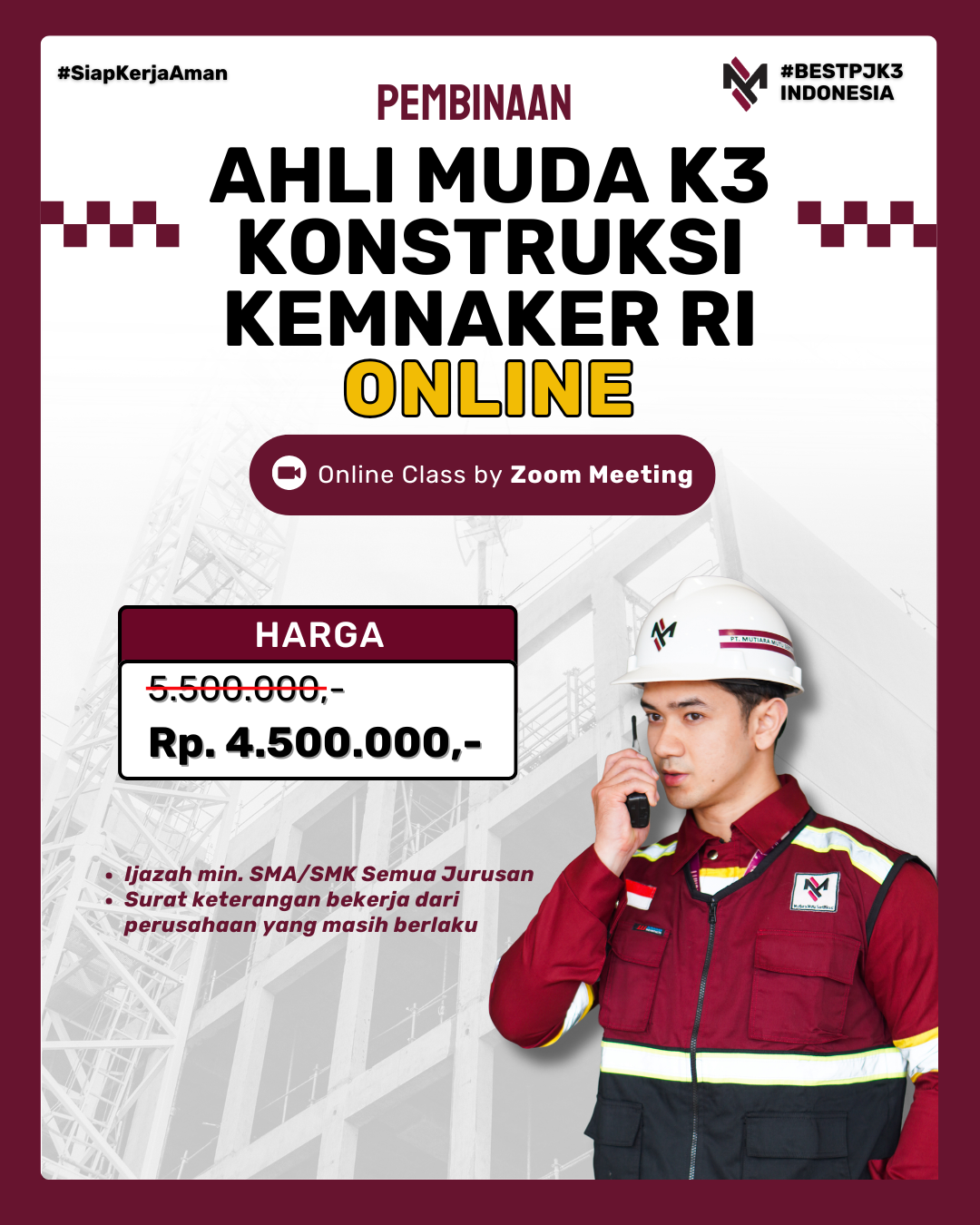 AHLI MUDA K3 KONSTRUKSI ONLINE