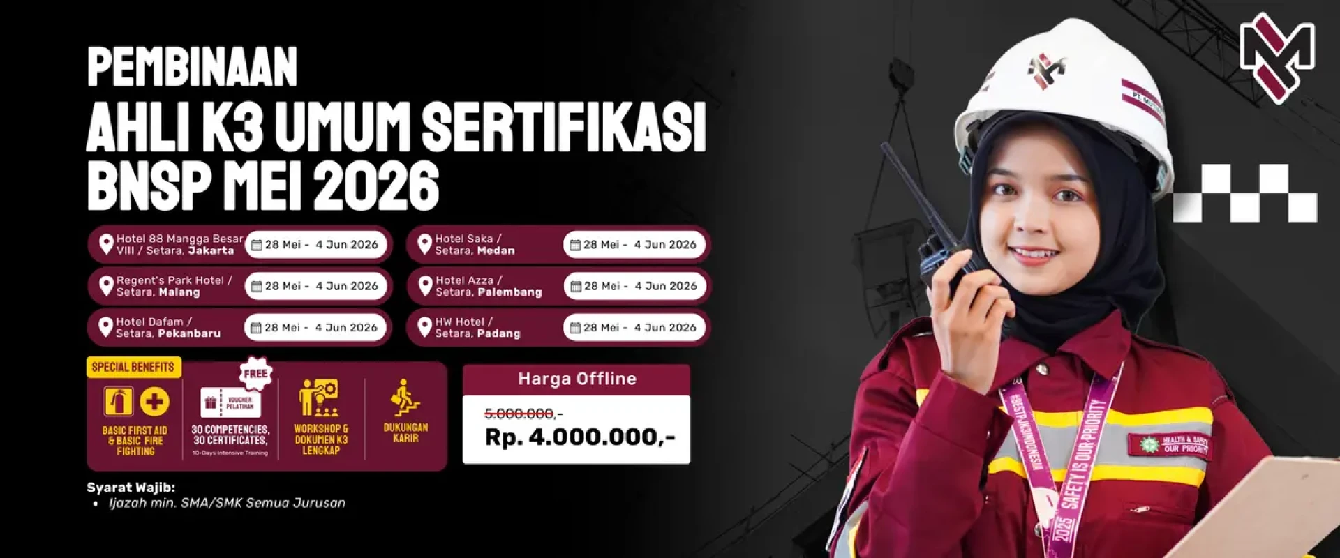 Pelatihan Ak3u BNSP (28 Mei - 04 Juni 2026)