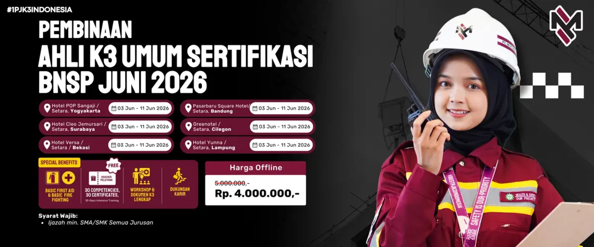 Pelatihan Ak3u BNSP (03 - 11 Juni 2026)