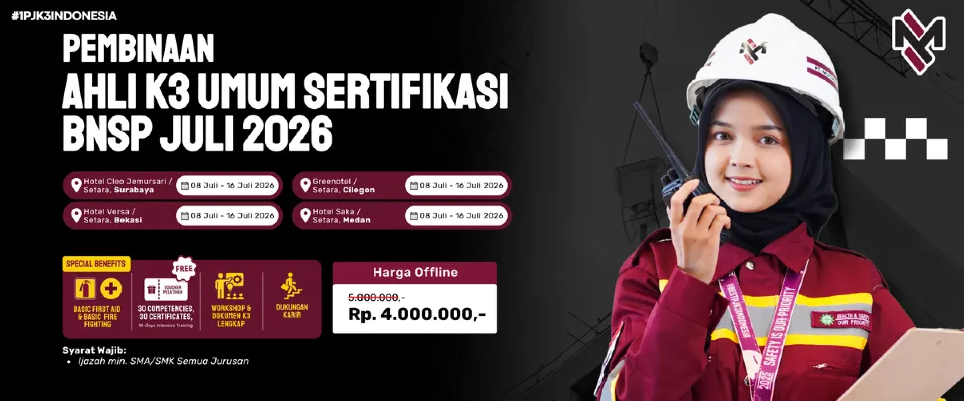Ahli k3 umum BNSP 8 juli
