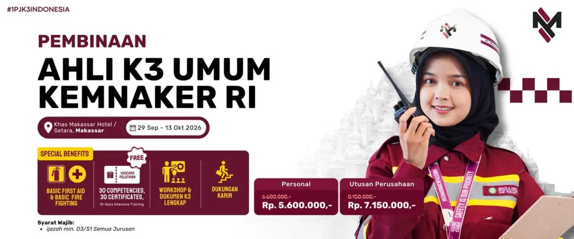 Ahli k3 umum kemnaker Makassar