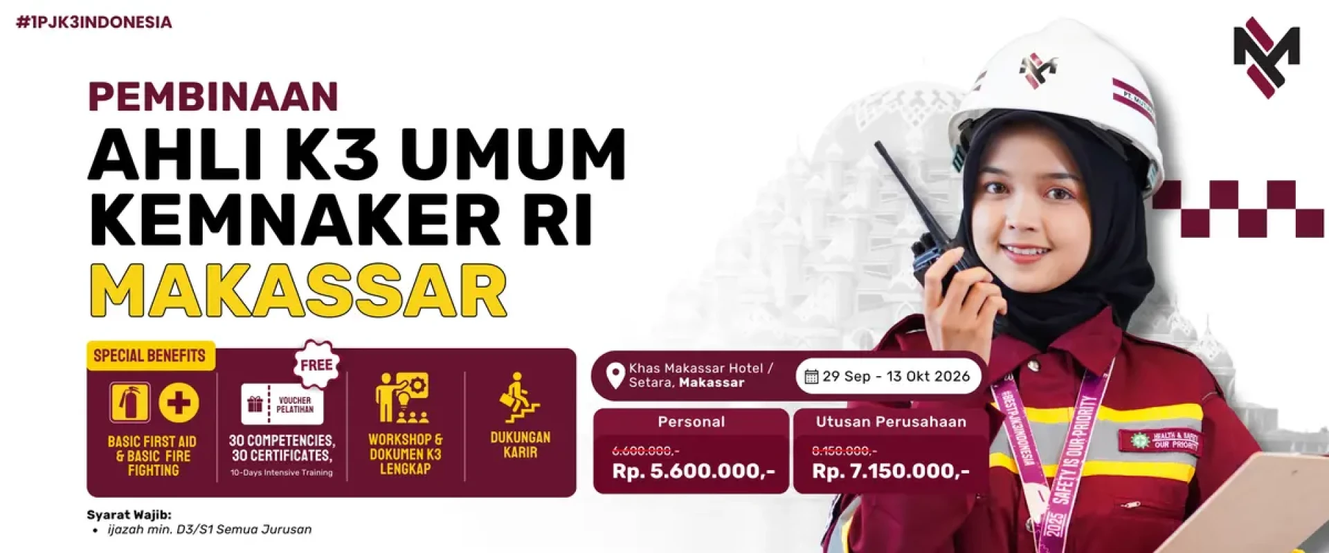 Ahli k3 umum kemnaker Makassar