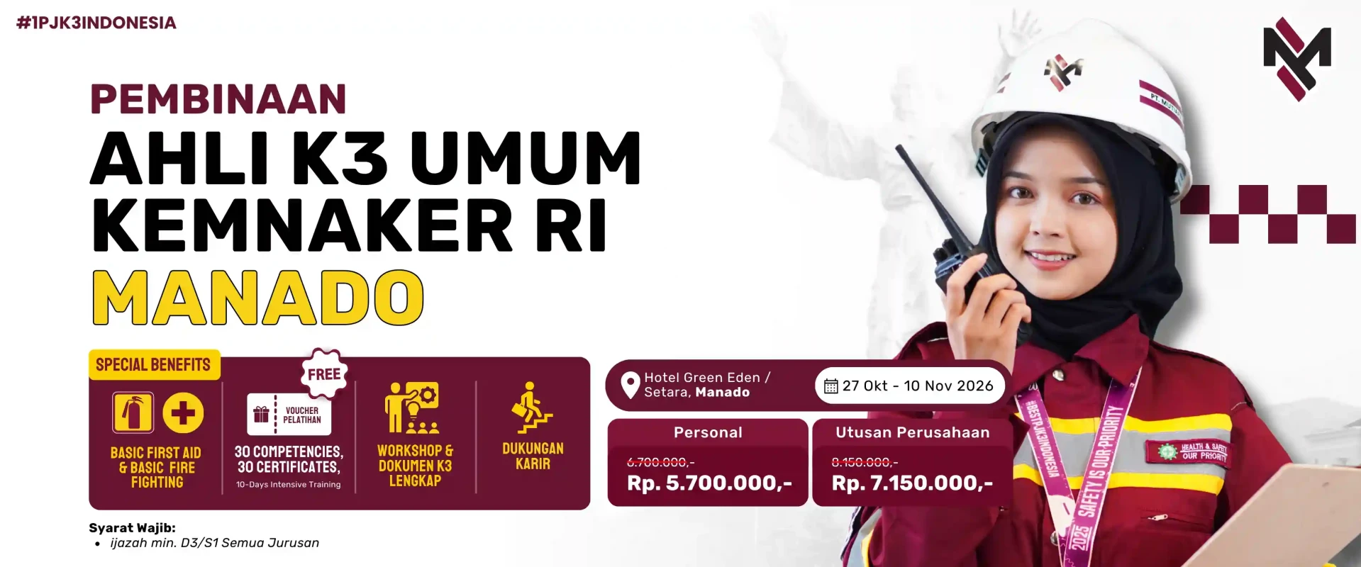 Ahli k3 umum kemnaker Manado